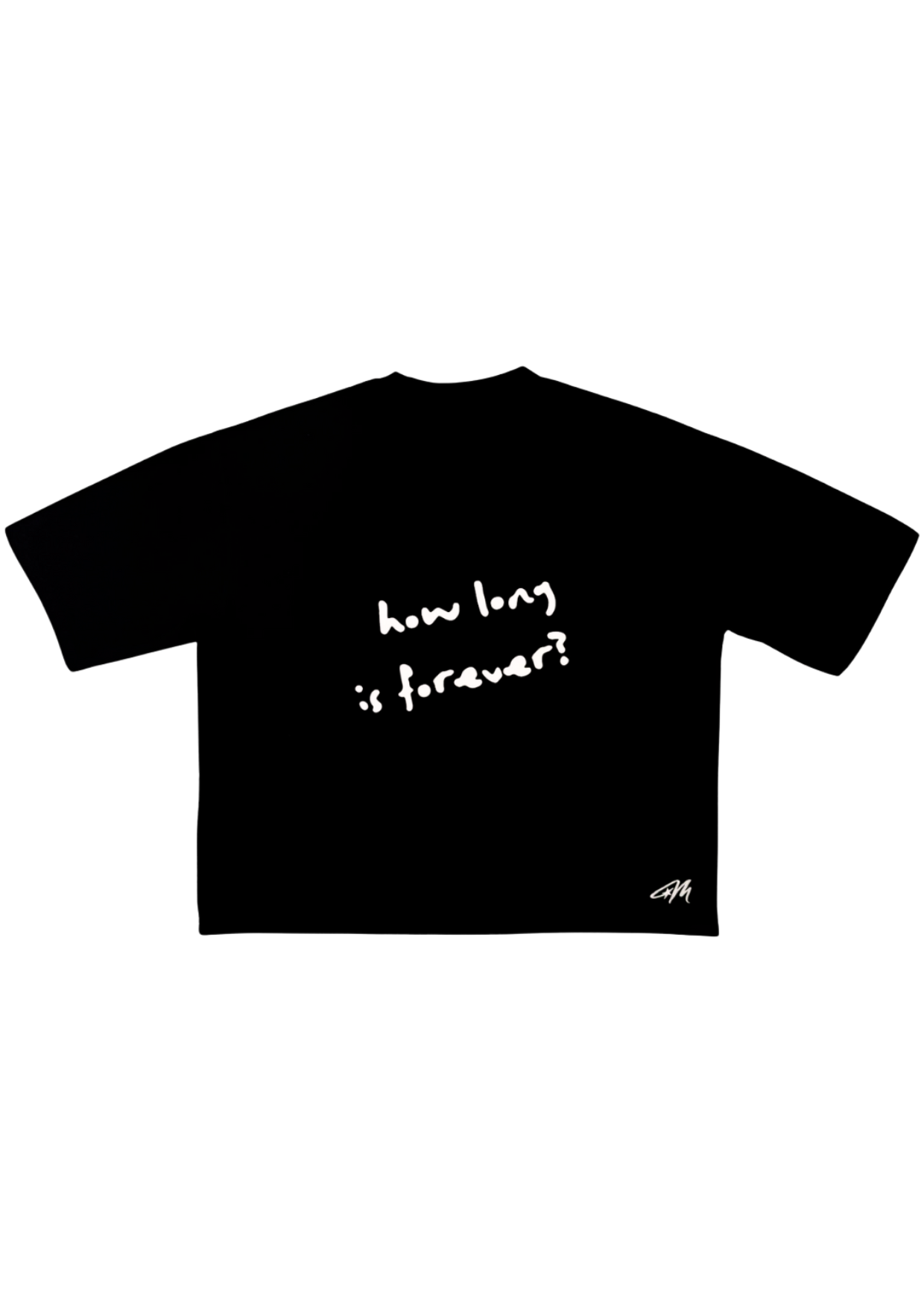 UNISEX ''HOW LONG IS FOREVER?'' BOXY CROPPED FIT T-SHIRT